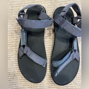 Steel blue mens Teva sandals. Barely worn. Size 14 mens